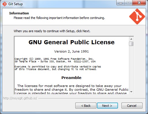 Установка «Git». Шаг 2