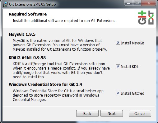 Установка «Git Extensions – 2.48.05». Шаг 3