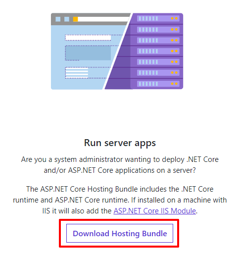 Скачивание файла ASP . NET Core Runtime